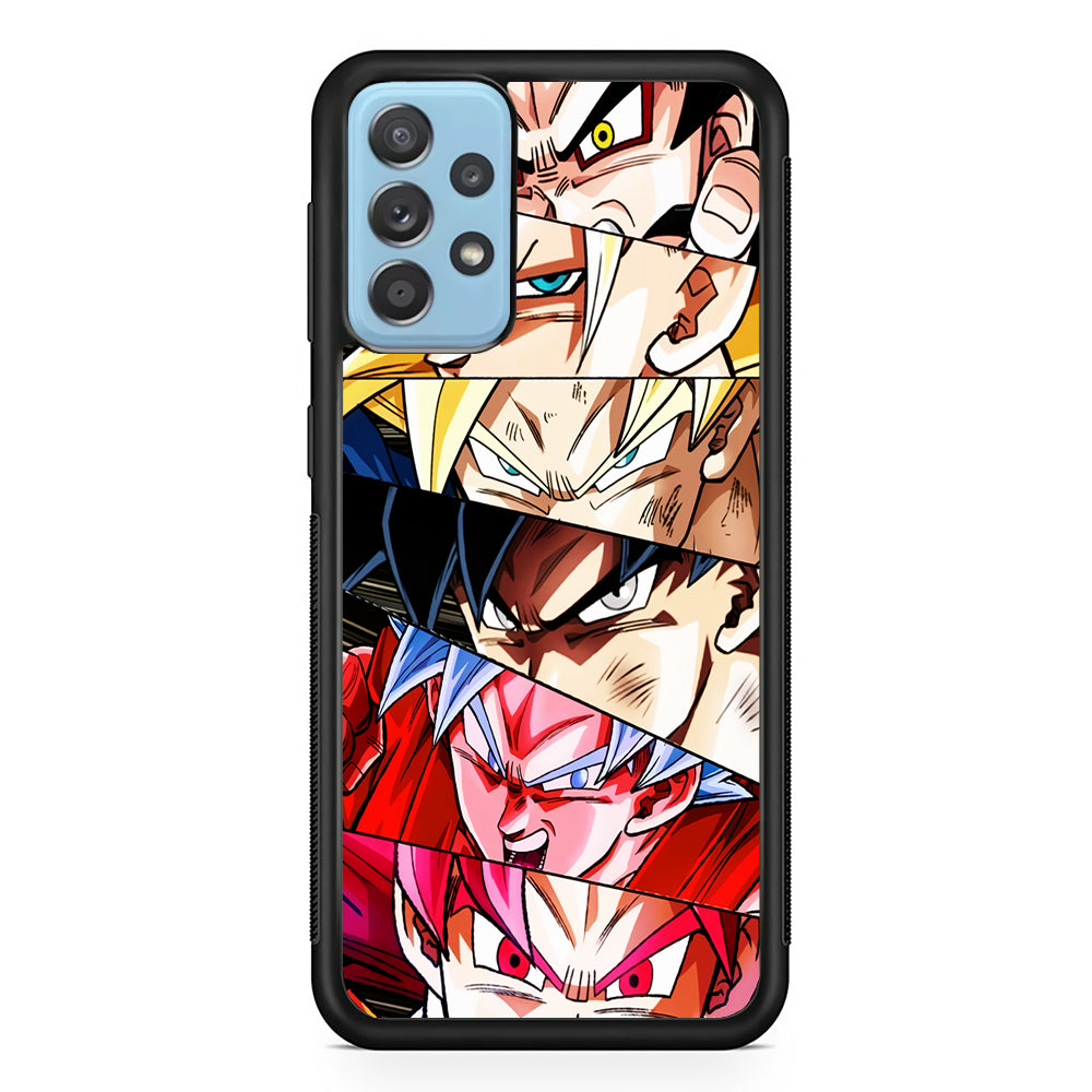 Goku's Eyes Collection Dragon Ball Samsung Galaxy A52 Case-Phone Case-Rubber Black (2D Case)-Altracase