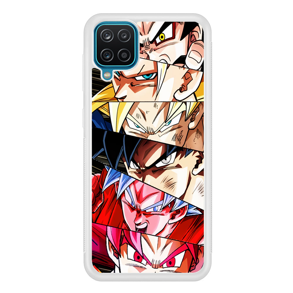 Goku's Eyes Collection Dragon Ball Samsung Galaxy A12 Case-Phone Case-Rubber White (2D Case)-Altracase