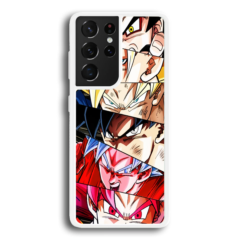 Goku's Eyes Collection Dragon Ball Samsung Galaxy S21 Ultra Case-Phone Case-Rubber White (2D Case)-Altracase