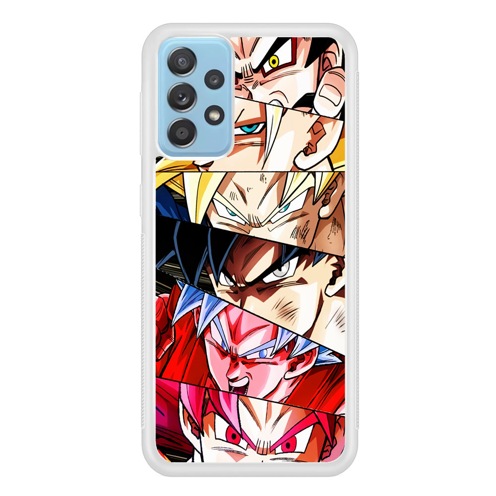 Goku's Eyes Collection Dragon Ball Samsung Galaxy A52 Case-Phone Case-Rubber White (2D Case)-Altracase