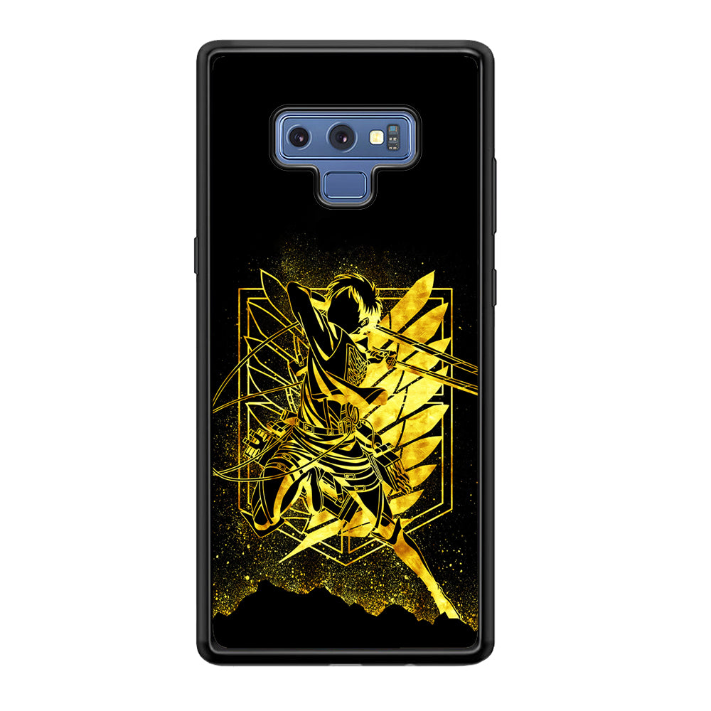 Golden Eren Attack On Titan Samsung Galaxy Note 9 Case-Phone Case-Tempered Glass Case-Altracase