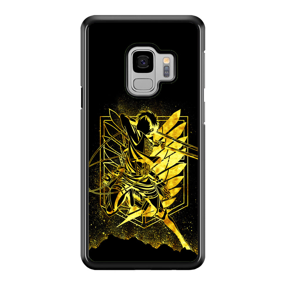 Golden Eren Attack On Titan Samsung Galaxy S9 Case-Phone Case-Tempered Glass Case-Altracase