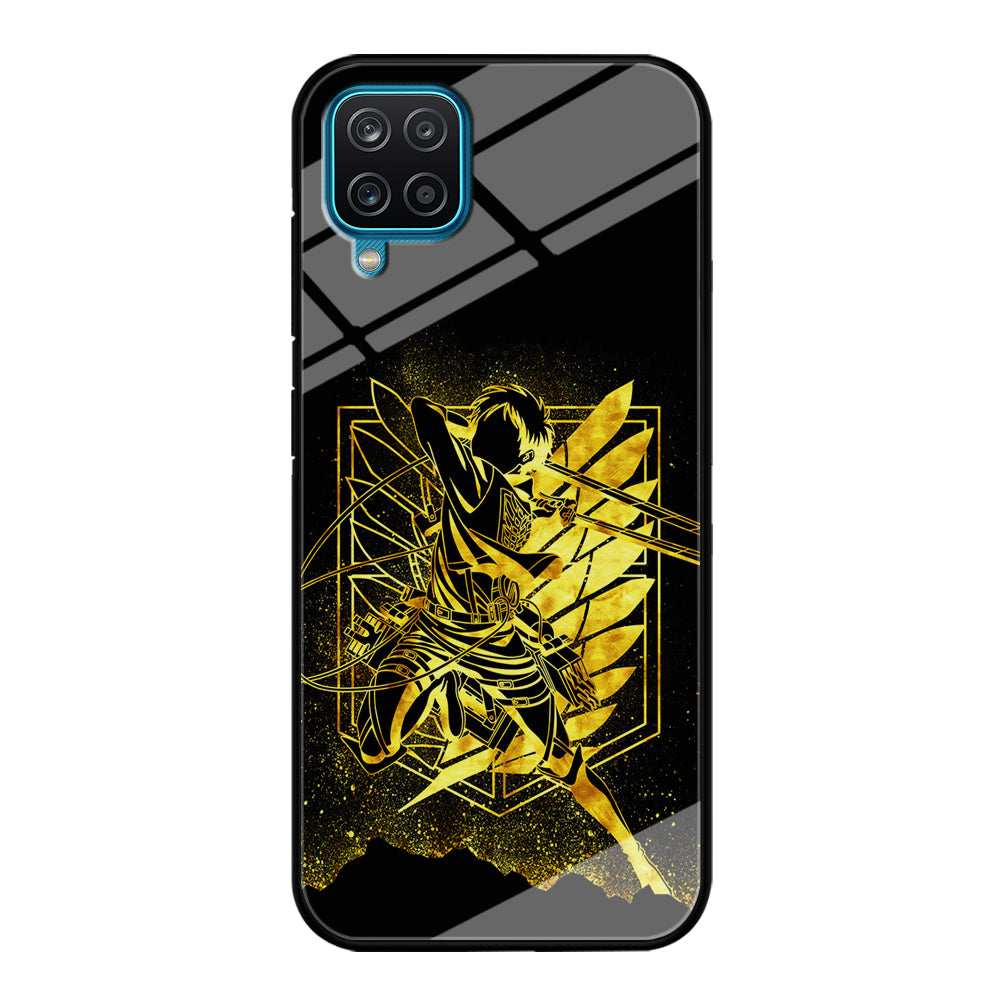 Golden Eren Attack On Titan Samsung Galaxy A12 Case-Phone Case-Tempered Glass Case-Altracase