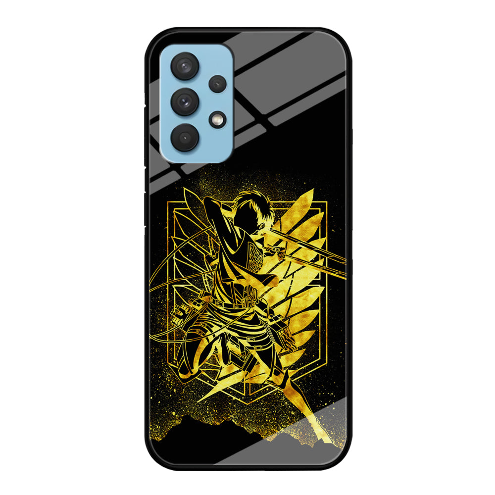 Golden Eren Attack On Titan Samsung Galaxy A32 Case-Phone Case-Tempered Glass Case-Altracase