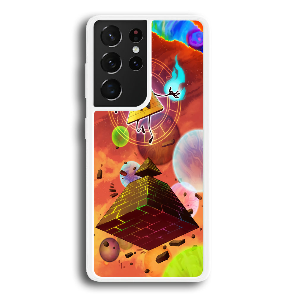 Gravity Falls Bill Cipher Art Samsung Galaxy S21 Ultra Case-Phone Case-Rubber White (2D Case)-Altracase