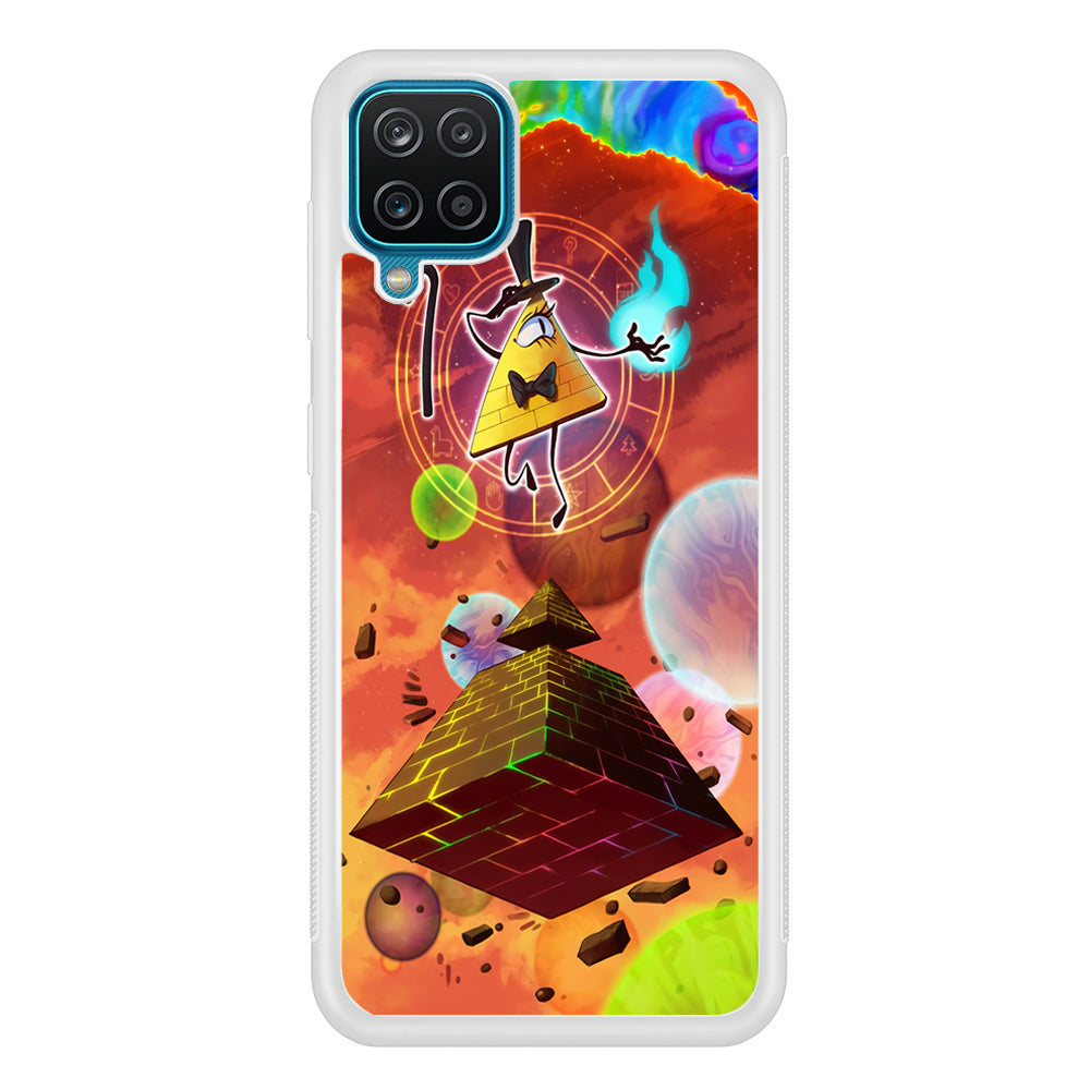 Gravity Falls Bill Cipher Art Samsung Galaxy A12 Case-Phone Case-Rubber White (2D Case)-Altracase