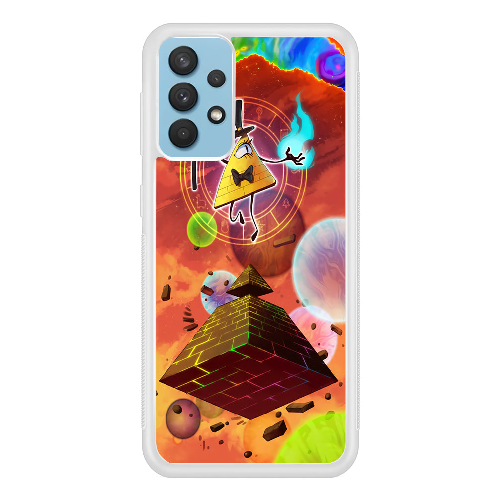 Gravity Falls Bill Cipher Art Samsung Galaxy A32 Case-Phone Case-Rubber White (2D Case)-Altracase