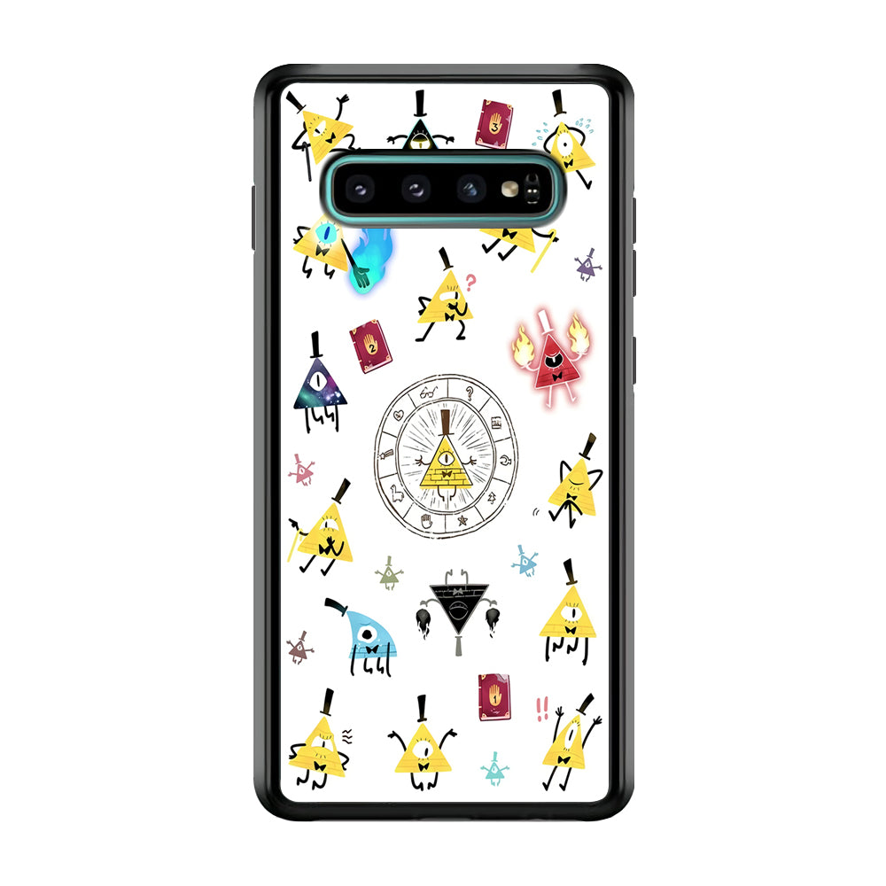 Gravity Falls Bill Cipher Doodle Samsung Galaxy S10 Case-Phone Case-Rubber Black (2D Case)-Altracase