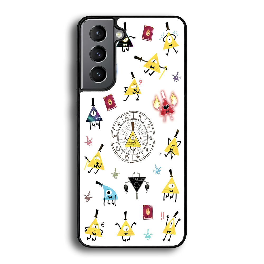 Gravity Falls Bill Cipher Doodle Samsung Galaxy S25 Case-Phone Case-Rubber Black (2D Case)-Altracase
