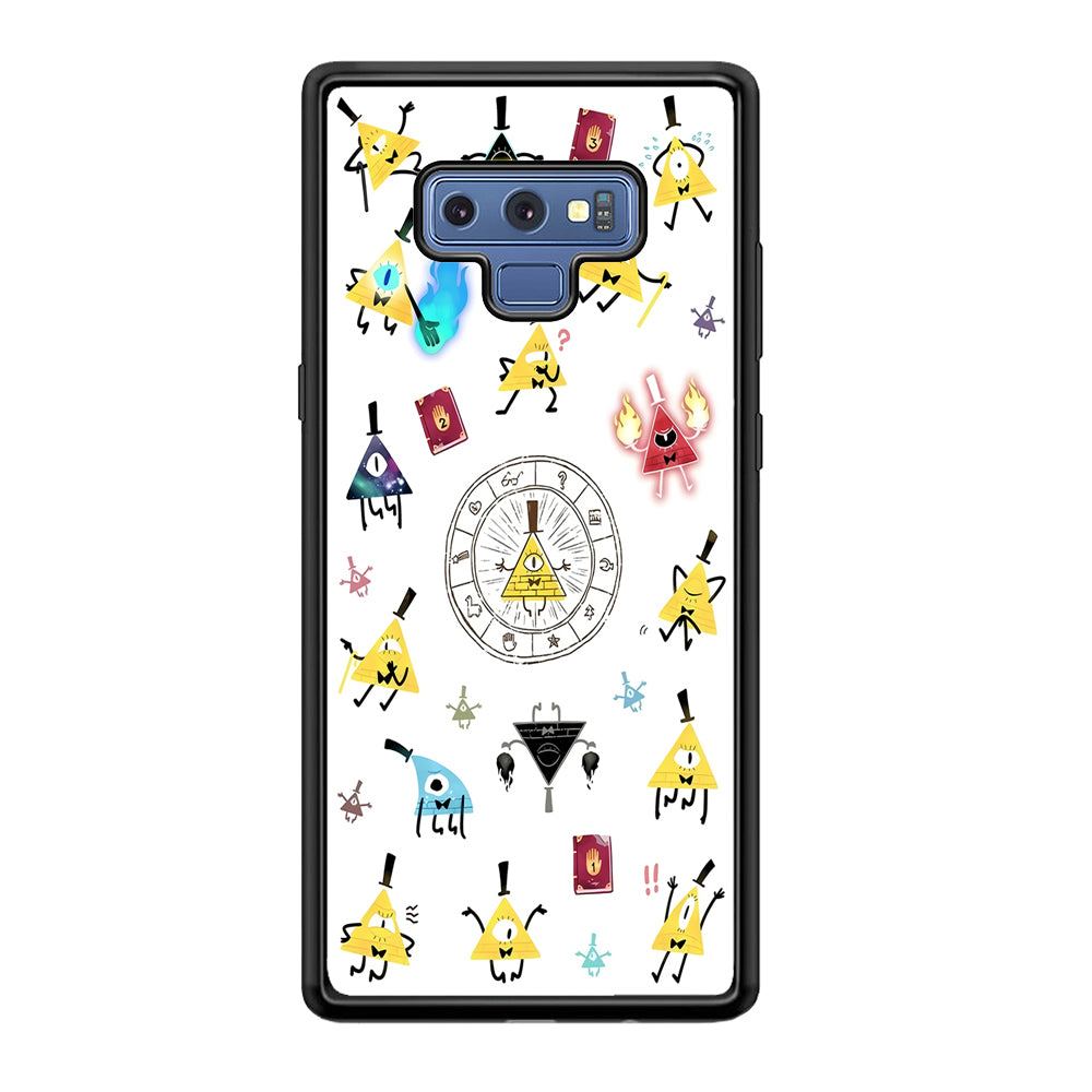 Gravity Falls Bill Cipher Doodle Samsung Galaxy Note 9 Case-Phone Case-Rubber Black (2D Case)-Altracase