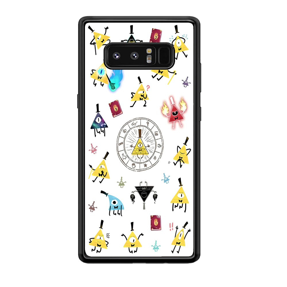 Gravity Falls Bill Cipher Doodle Samsung Galaxy Note 8 Case-Phone Case-Rubber Black (2D Case)-Altracase