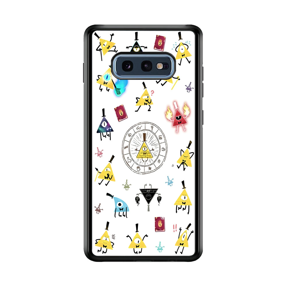 Gravity Falls Bill Cipher Doodle Samsung Galaxy S10E Case-Phone Case-Rubber Black (2D Case)-Altracase