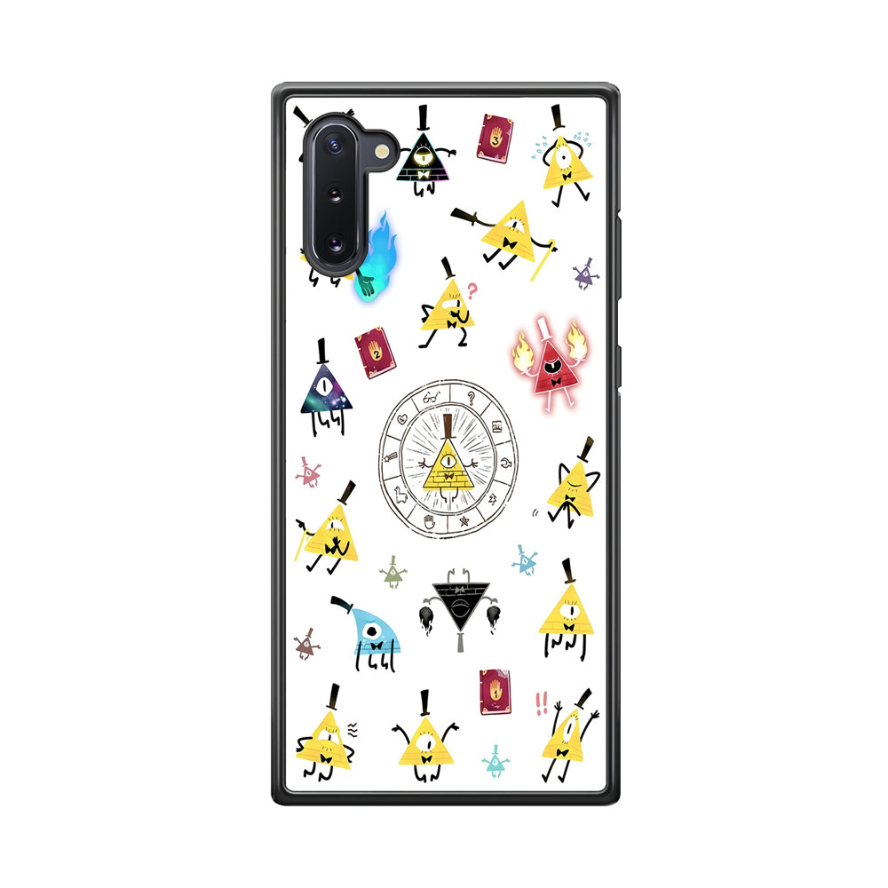 Gravity Falls Bill Cipher Doodle Samsung Galaxy Note 10 Case-Phone Case-Rubber Black (2D Case)-Altracase