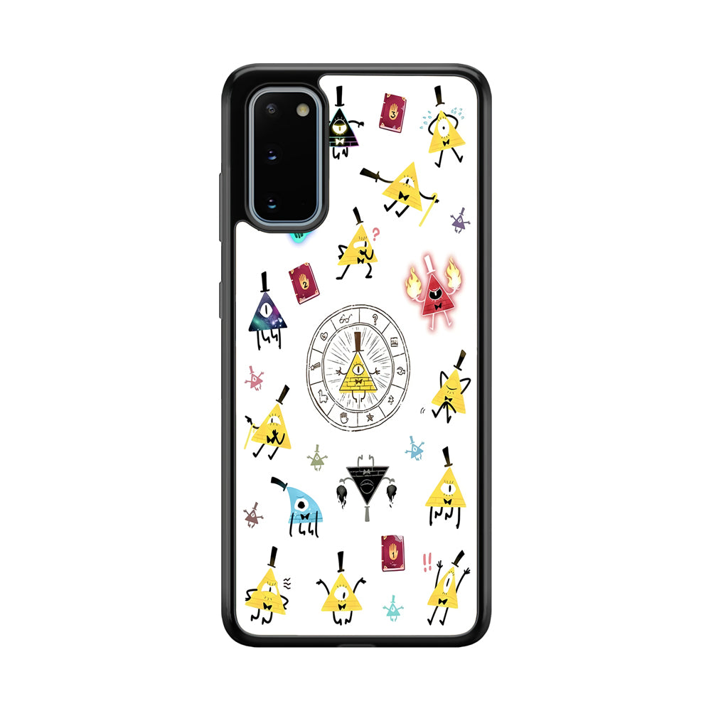 Gravity Falls Bill Cipher Doodle Samsung Galaxy S20 Case-Phone Case-Rubber Black (2D Case)-Altracase