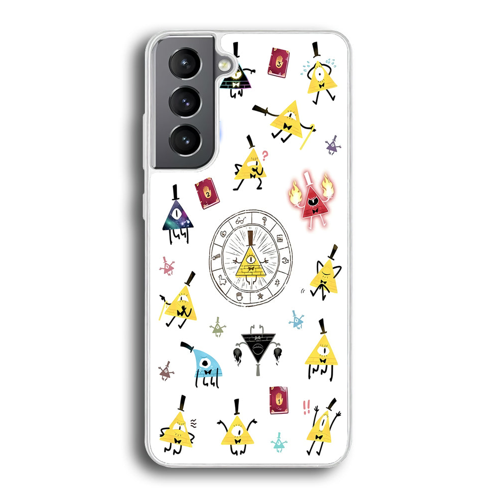 Gravity Falls Bill Cipher Doodle Samsung Galaxy S21 Plus Case-Phone Case-Rubber White (2D Case)-Altracase