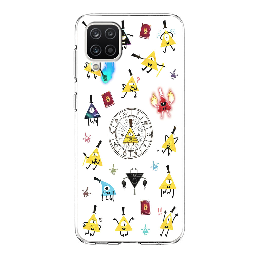 Gravity Falls Bill Cipher Doodle Samsung Galaxy A12 Case-Phone Case-Clear Soft Case-Altracase