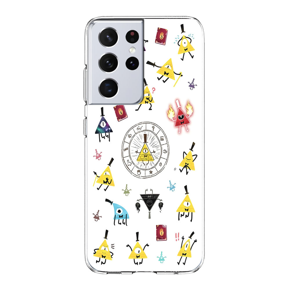 Gravity Falls Bill Cipher Doodle Samsung Galaxy S21 Ultra Case-Phone Case-Clear Soft Case-Altracase