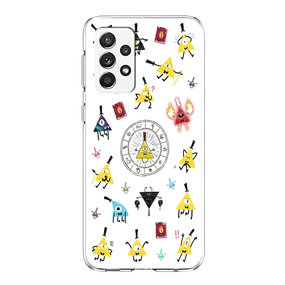 Gravity Falls Bill Cipher Doodle Samsung Galaxy A72 Case-Phone Case-Clear Soft Case-Altracase