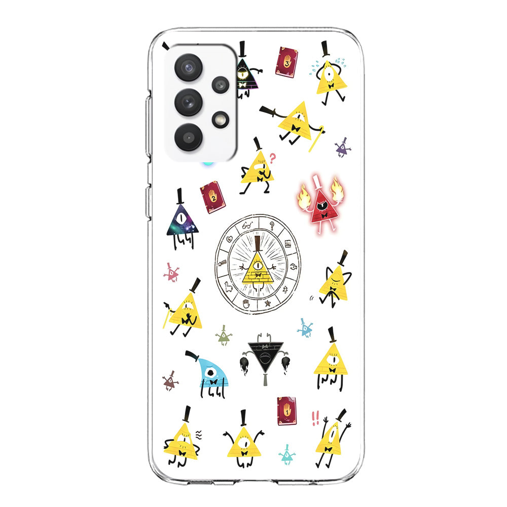 Gravity Falls Bill Cipher Doodle Samsung Galaxy A32 Case-Phone Case-Clear Soft Case-Altracase