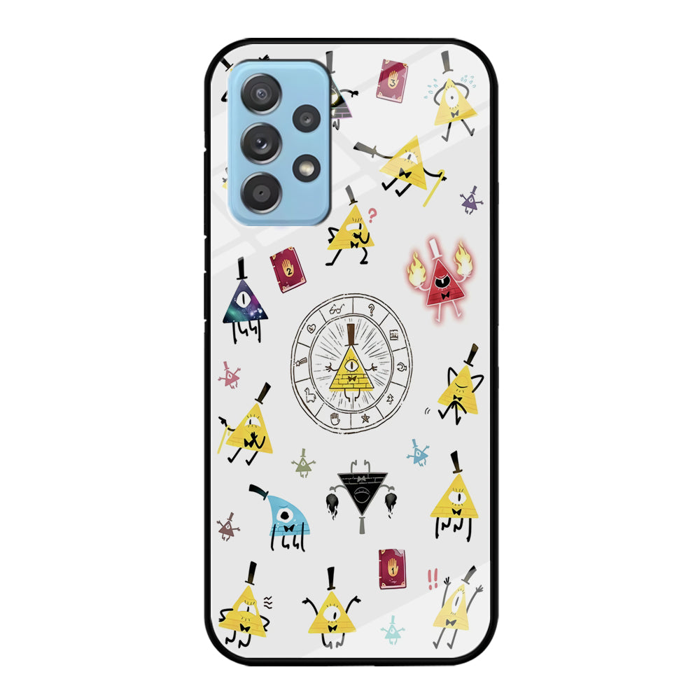 Gravity Falls Bill Cipher Doodle Samsung Galaxy A52 Case-Phone Case-Tempered Glass Case-Altracase