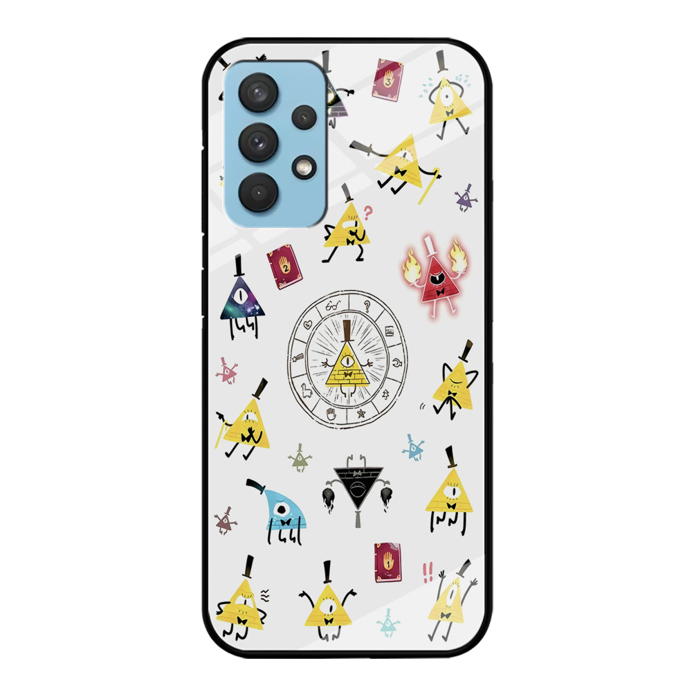 Gravity Falls Bill Cipher Doodle Samsung Galaxy A32 Case-Phone Case-Tempered Glass Case-Altracase