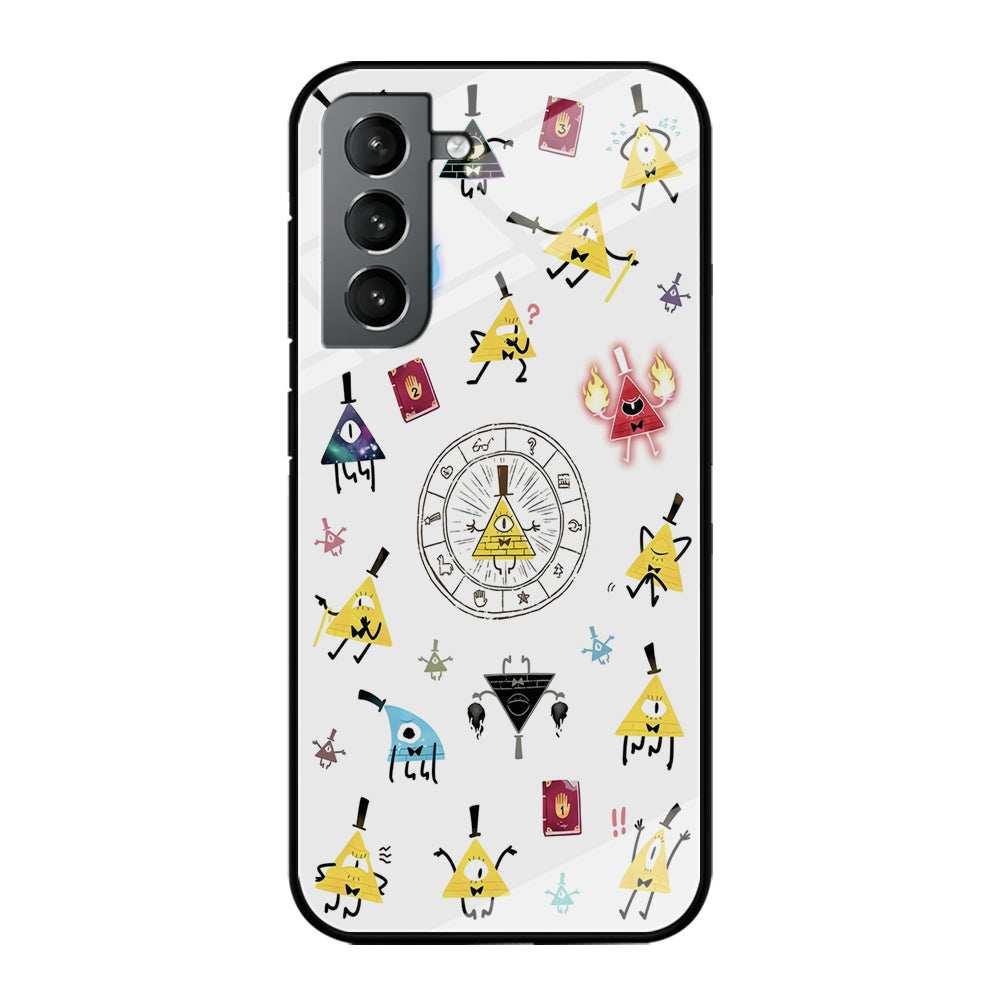 Gravity Falls Bill Cipher Doodle Samsung Galaxy S24 Plus Case-Phone Case-Tempered Glass Case-Altracase