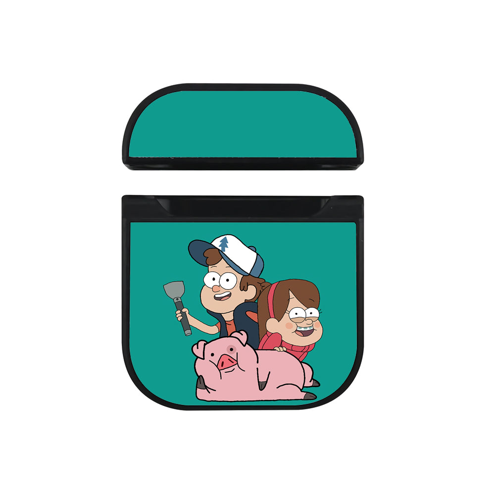 Gravity Falls Cartoon Character Apple AirPods Case-AirPod Case-Black-Altracase