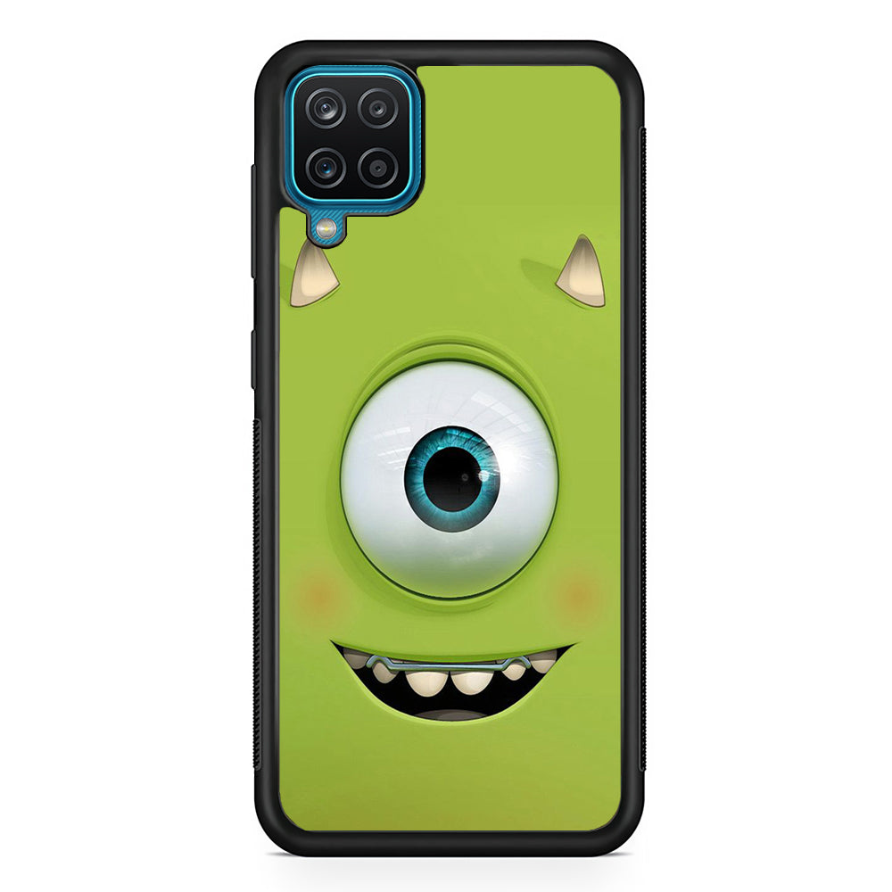 Green Face Monster Samsung Galaxy A12 Case-Phone Case-Rubber Black (2D Case)-Altracase
