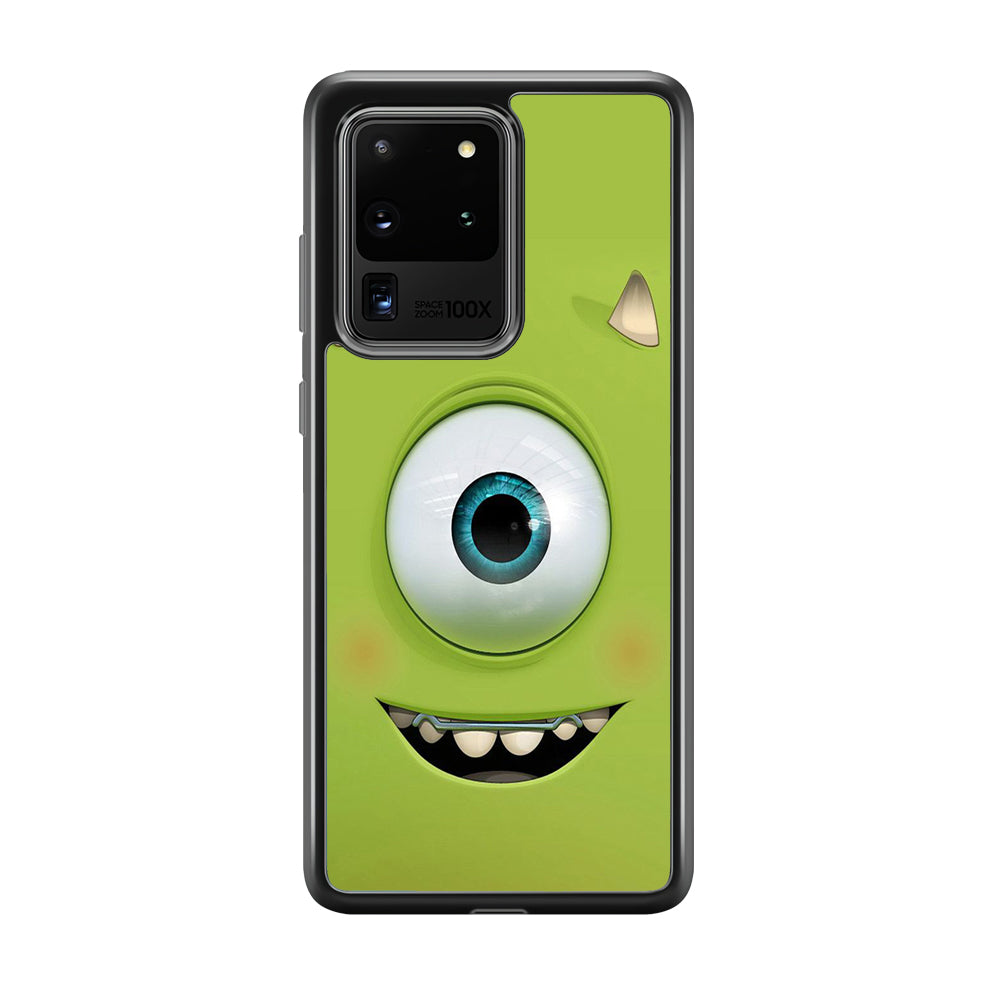 Green Face Monster Samsung Galaxy S20 Ultra Case-Phone Case-Rubber Black (2D Case)-Altracase