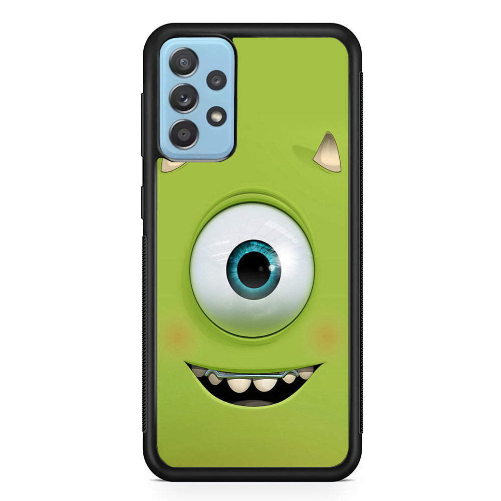 Green Face Monster Samsung Galaxy A52 Case-Phone Case-Rubber Black (2D Case)-Altracase