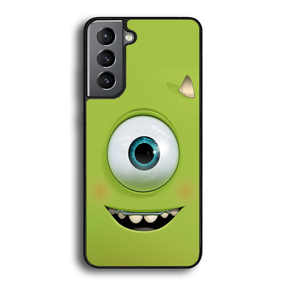 Green Face Monster Samsung Galaxy S21 Plus Case-Phone Case-Rubber Black (2D Case)-Altracase