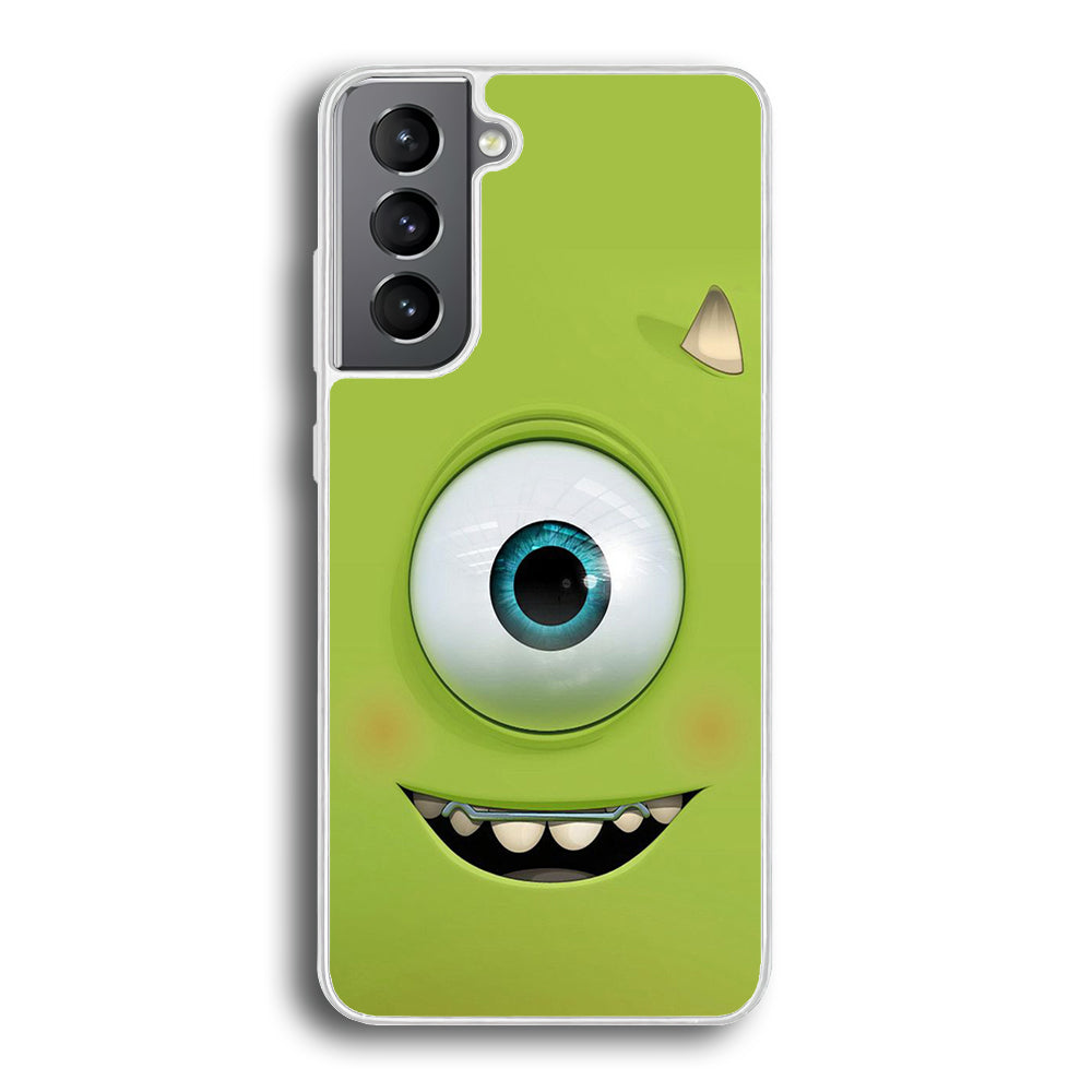 Green Face Monster Samsung Galaxy S21 Plus Case-Phone Case-Rubber White (2D Case)-Altracase