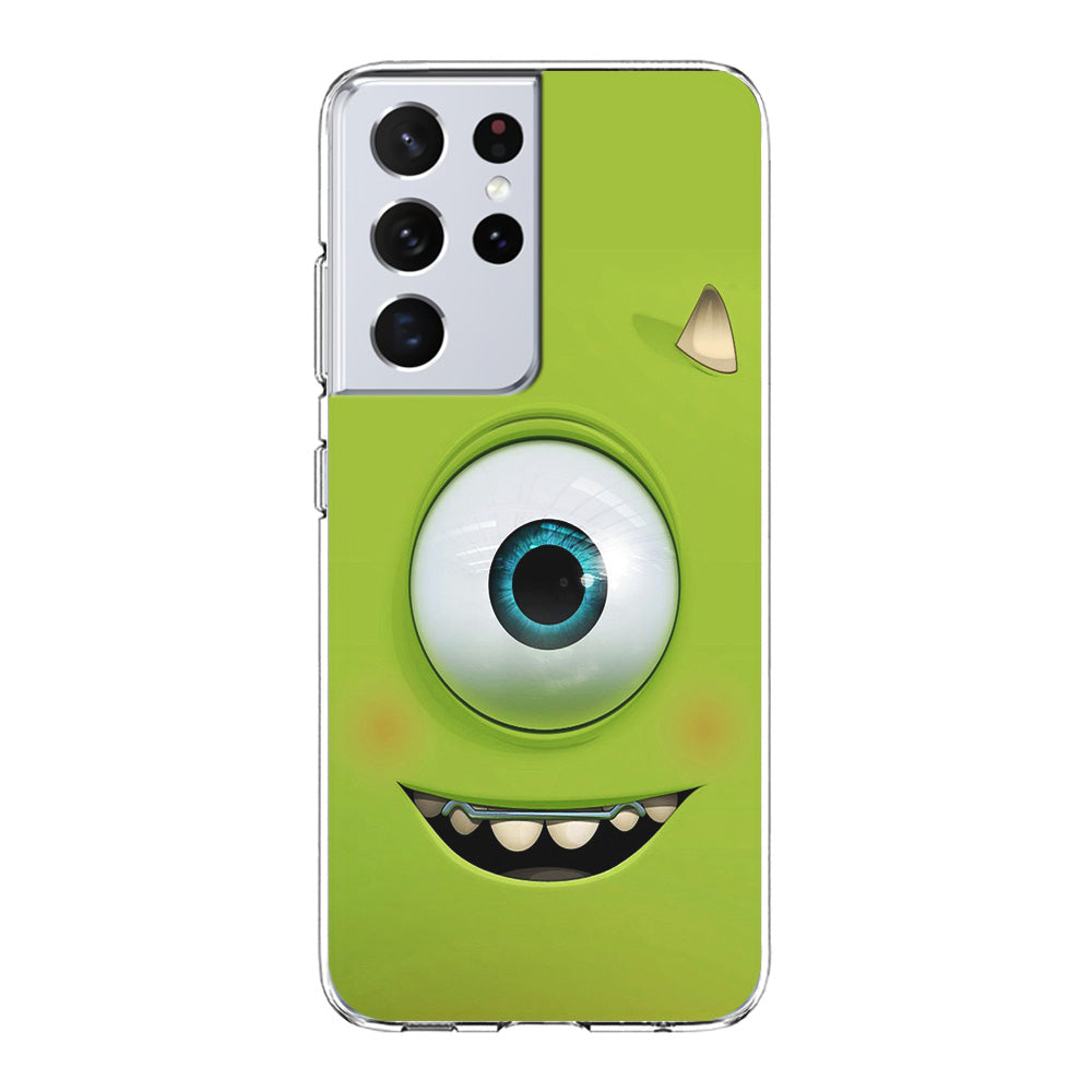 Green Face Monster Samsung Galaxy S21 Ultra Case-Phone Case-Clear Soft Case-Altracase