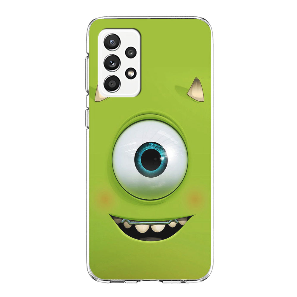 Green Face Monster Samsung Galaxy A52 Case-Phone Case-Clear Soft Case-Altracase