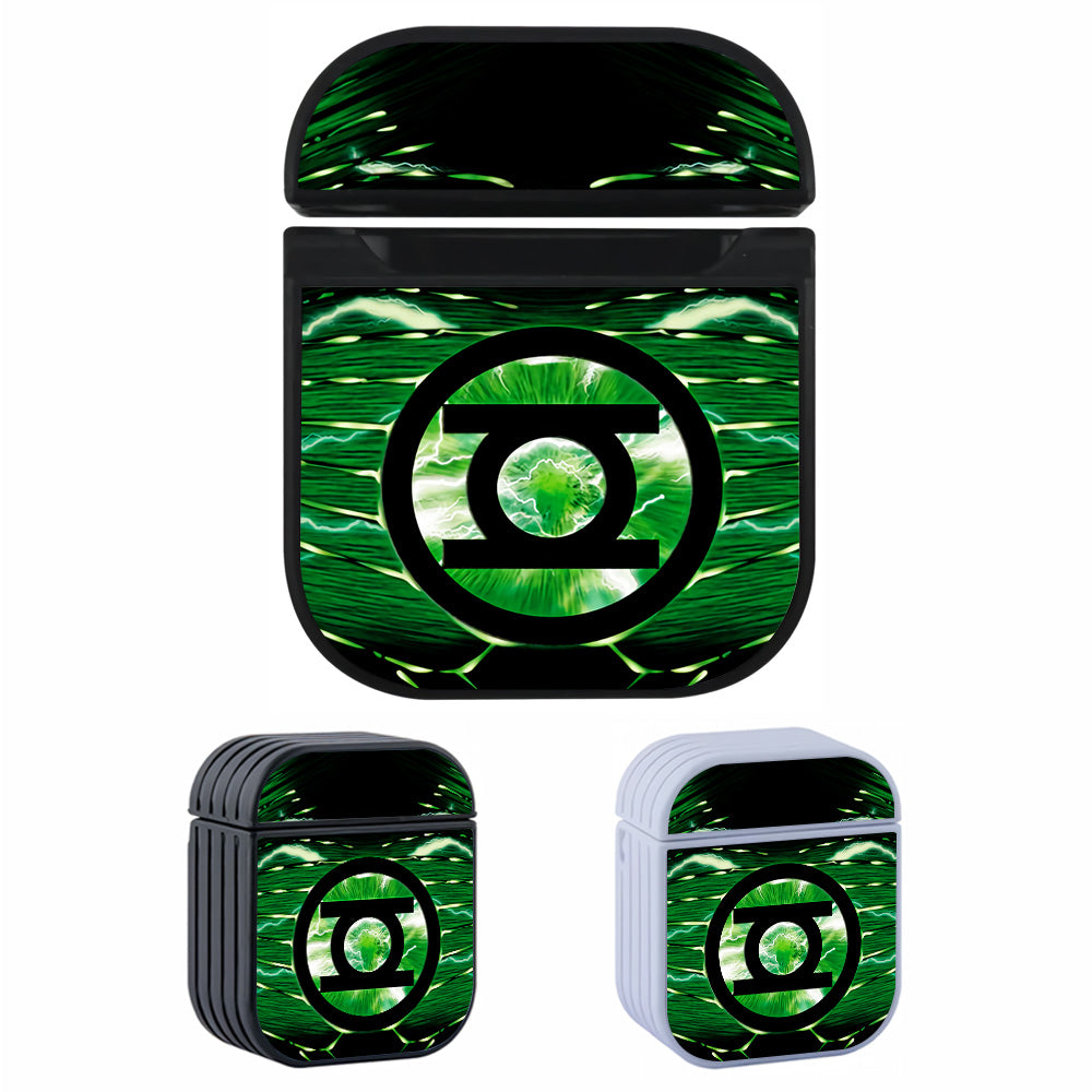 Green Lantern Logo Hard Plastic Case Cover For Apple Airpods-AirPod Case-Altracase