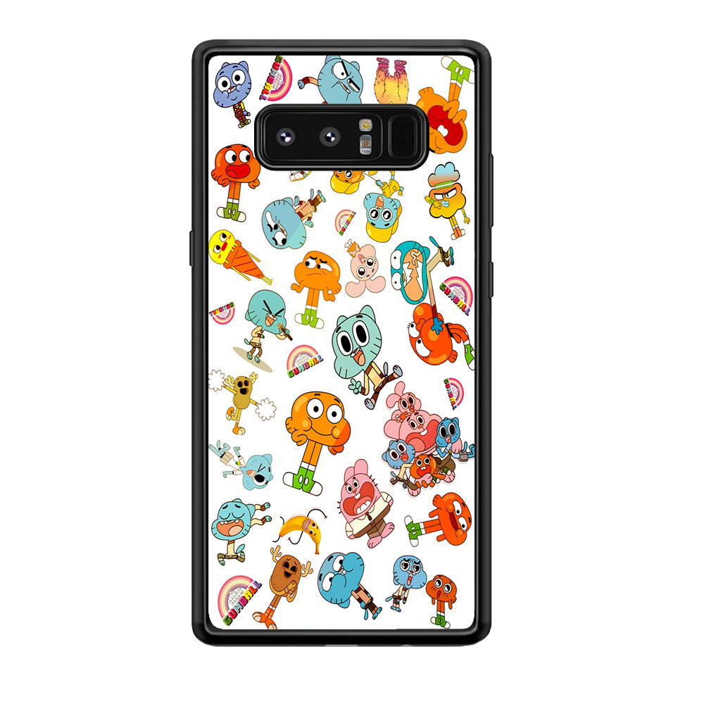 Gumball Doodle Samsung Galaxy Note 8 Case-Phone Case-Rubber Black (2D Case)-Altracase
