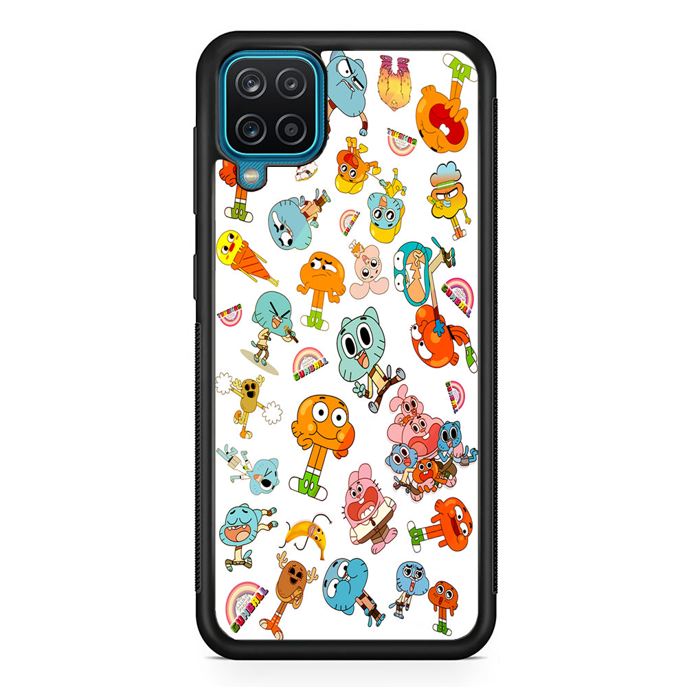 Gumball Doodle Samsung Galaxy A12 Case-Phone Case-Rubber Black (2D Case)-Altracase