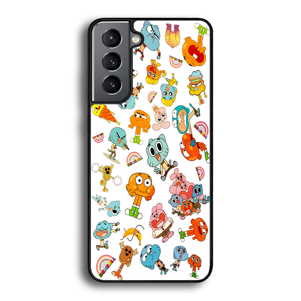 Gumball Doodle Samsung Galaxy S21 Plus Case-Phone Case-Rubber Black (2D Case)-Altracase