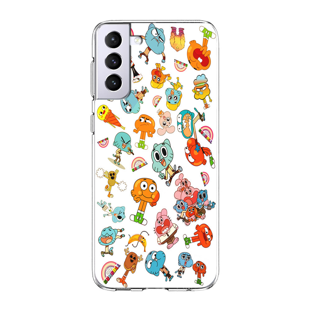 Gumball Doodle Samsung Galaxy S21 Plus Case-Phone Case-Rubber White (2D Case)-Altracase