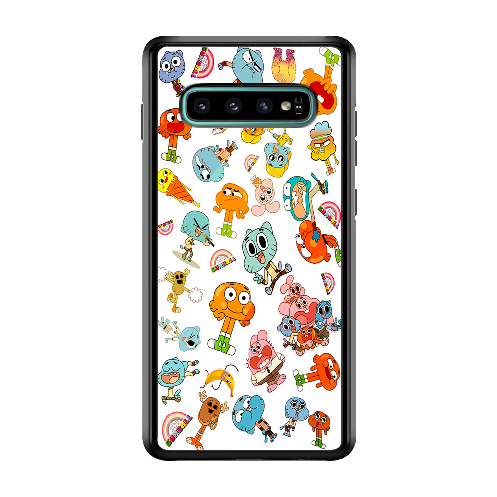 Gumball Doodle Samsung Galaxy S10 Plus Case-Phone Case-Rubber Black (2D Case)-Altracase