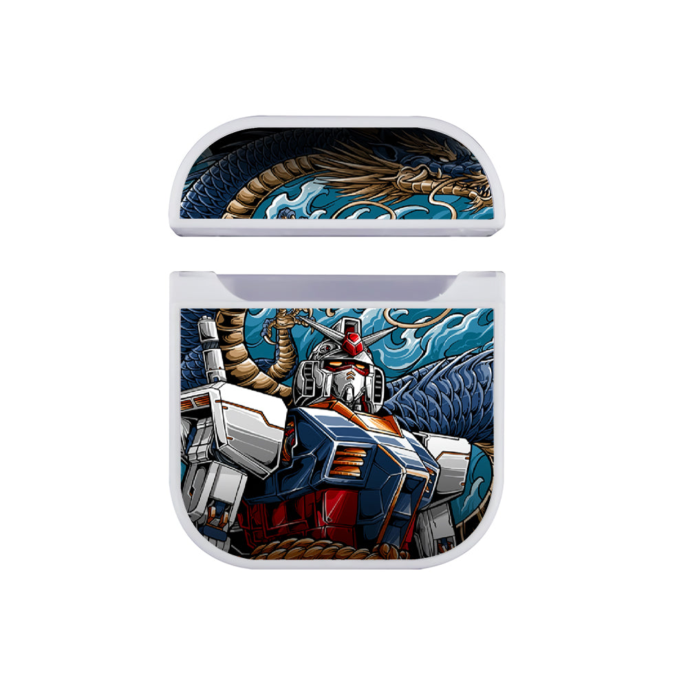 Gundam Japanese Dragon Apple AirPods Case-AirPod Case-White-Altracase