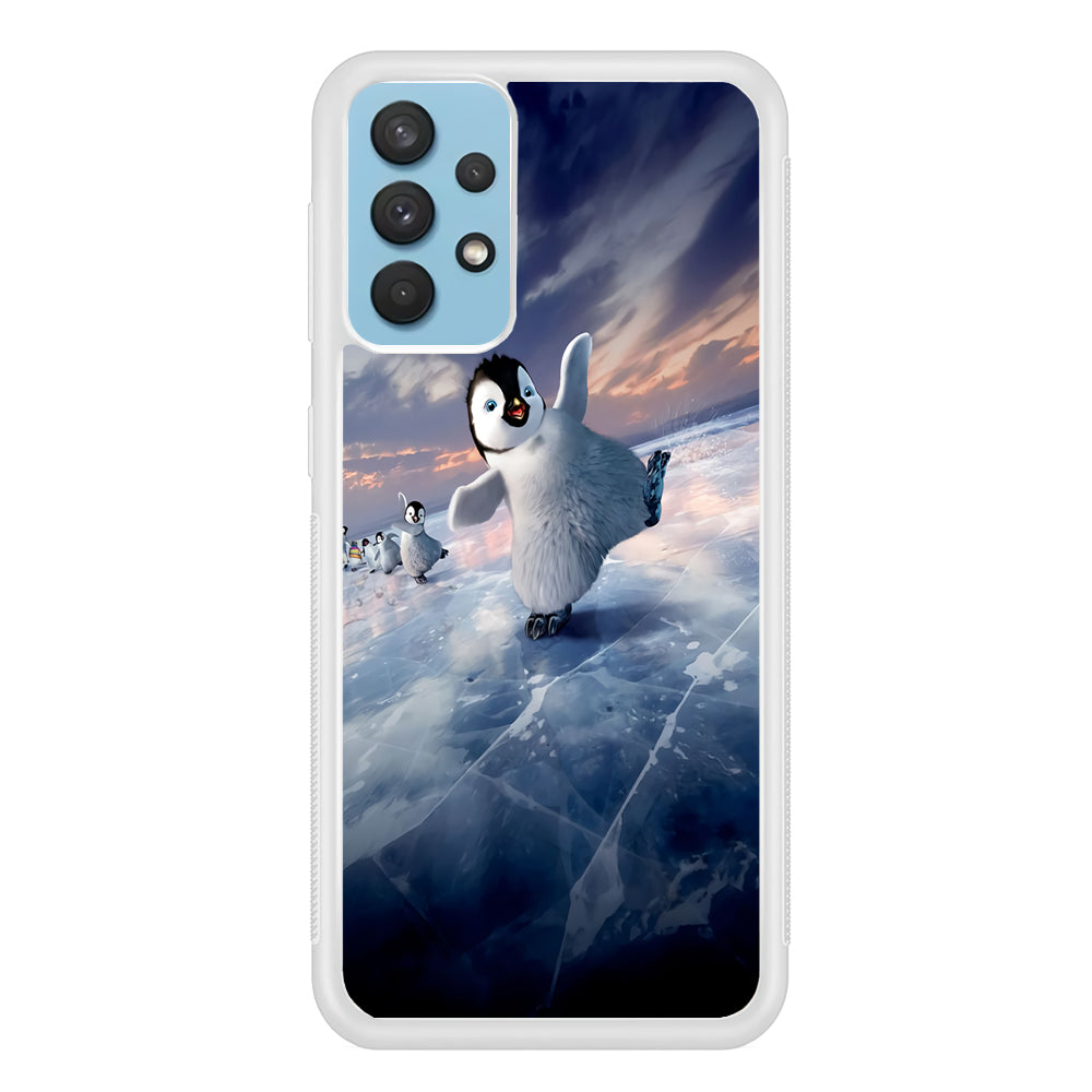 Happy Feet Two Samsung Galaxy A32 Case-Phone Case-Rubber White (2D Case)-Altracase