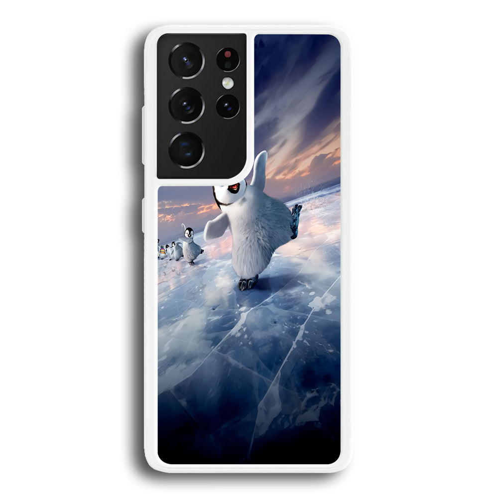 Happy Feet Two Samsung Galaxy S22 Ultra Case-Phone Case-Rubber White (2D Case)-Altracase