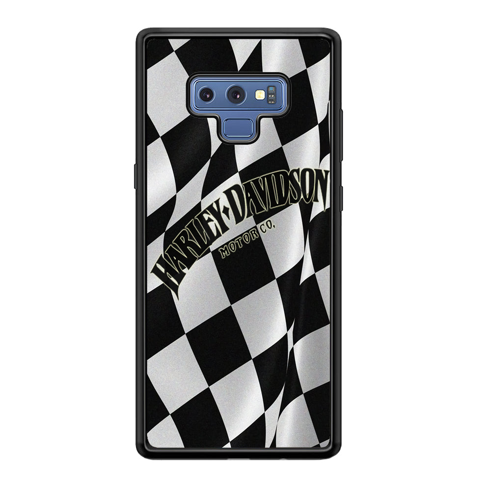 Harley Davidson Black White Flag Samsung Galaxy Note 9 Case-Mobile Phone Case-Rubber Black (2D Case)-Altracase