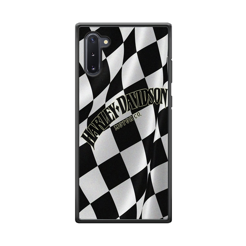 Harley Davidson Black White Flag Samsung Galaxy Note 10 Case-Mobile Phone Case-Rubber Black (2D Case)-Altracase