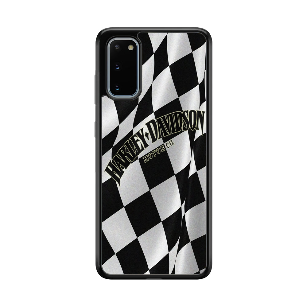 Harley Davidson Black White Flag Samsung Galaxy S20 Case-Mobile Phone Case-Rubber Black (2D Case)-Altracase