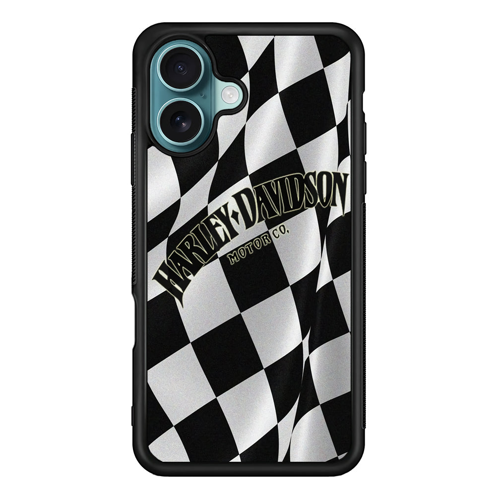 Harley Davidson Black White Flag iPhone 16 Case - Altracase