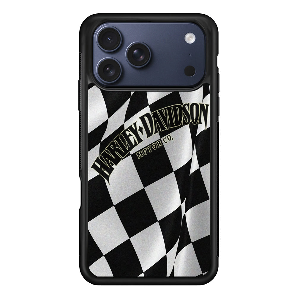 Harley Davidson Black White Flag iPhone 17 Pro Case - Altracase