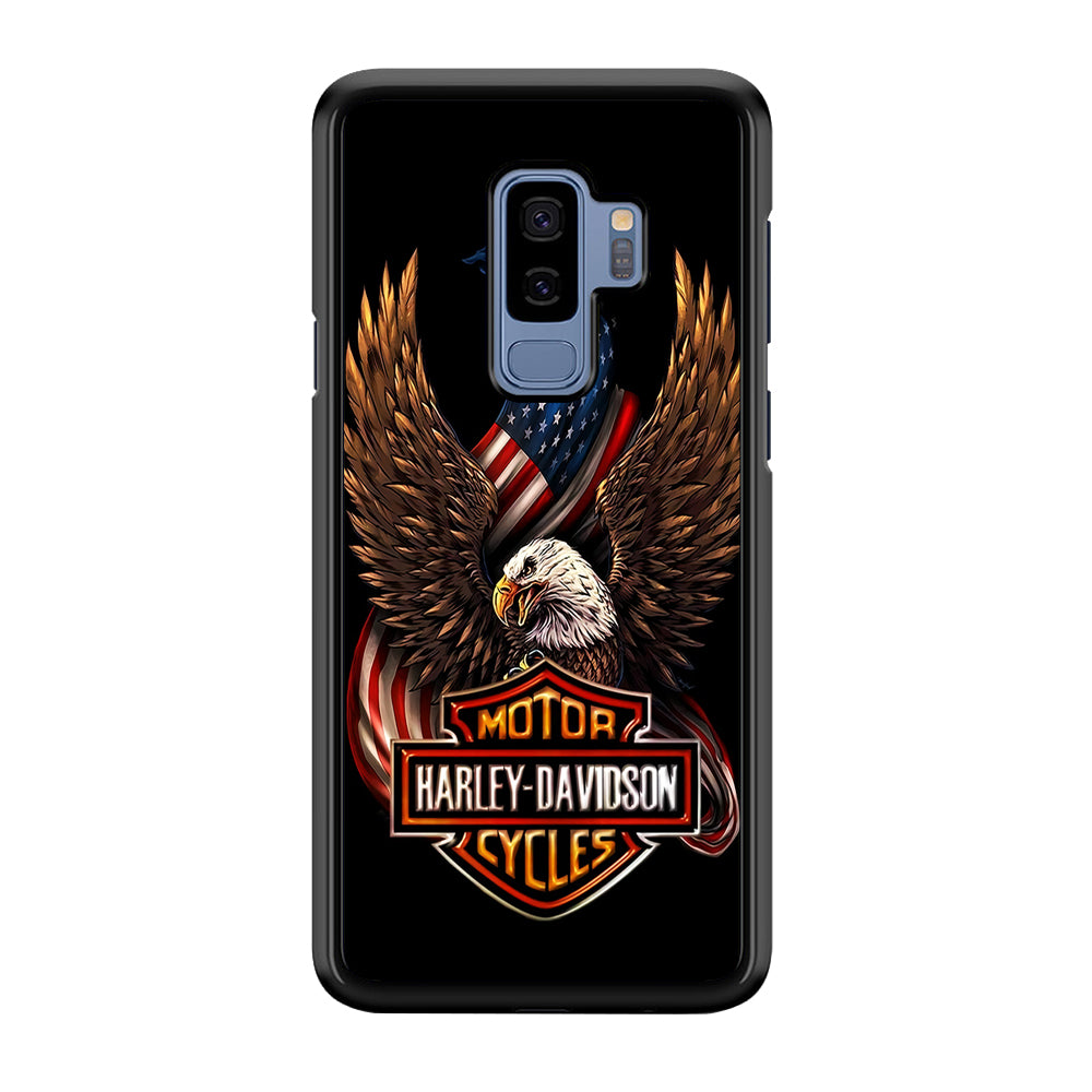 Harley Davidson Eagle US Samsung Galaxy S9 Plus Case-Mobile Phone Case-Rubber Black (2D Case)-Altracase