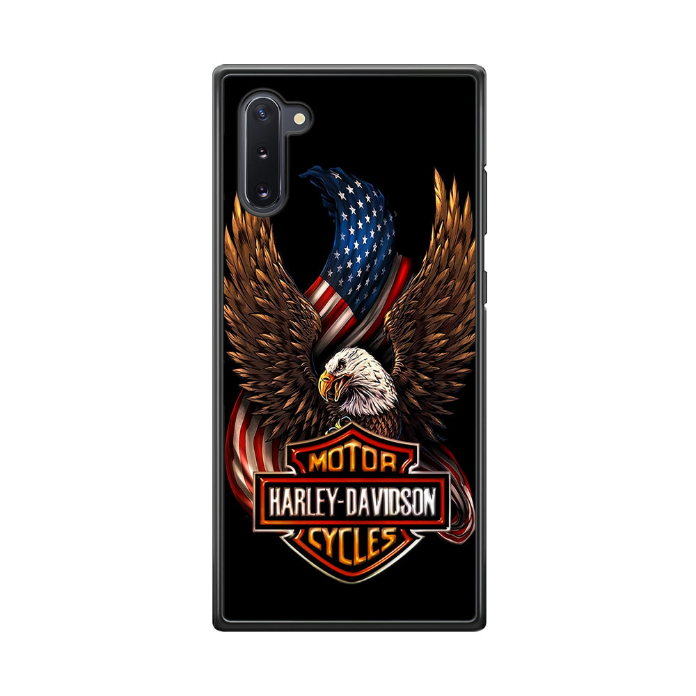 Harley Davidson Eagle US Samsung Galaxy Note 10 Case-Mobile Phone Case-Rubber Black (2D Case)-Altracase